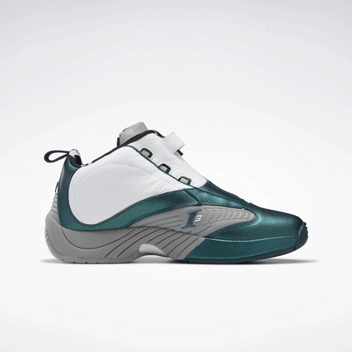 Reebok Answer IV Men's Basketball Shoes Deep Turquoise / White / Grey | PH846WK