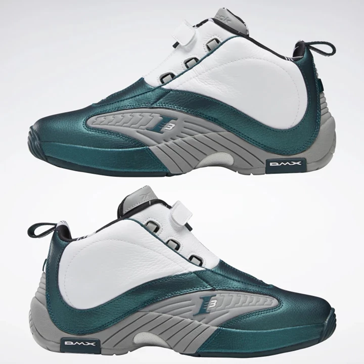 Reebok Answer IV Men's Basketball Shoes Deep Turquoise / White / Grey | PH846WK