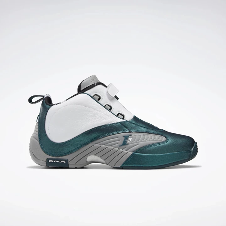 Reebok Answer IV Men\'s Basketball Shoes Deep Turquoise / White / Grey | PH846WK