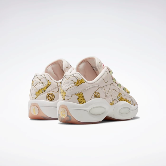 Reebok BBC Question Low Men's Basketball Shoes Pink/White/Yellow | PH340YF