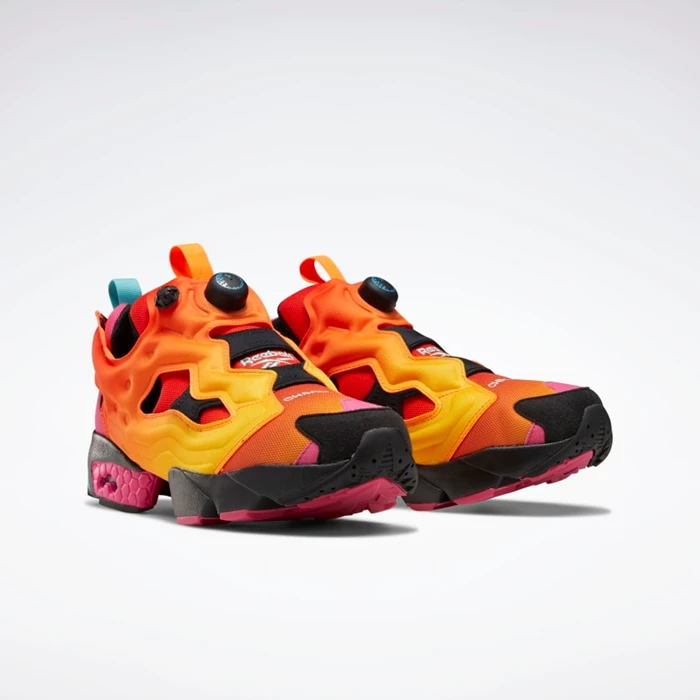 Reebok Chromat Instapump Fury Women's Classics Orange/Yellow/Black | PH231DQ