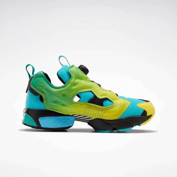 Reebok Chromat Instapump Fury Women's Classics Turquoise/Yellow/Blue | PH692HW