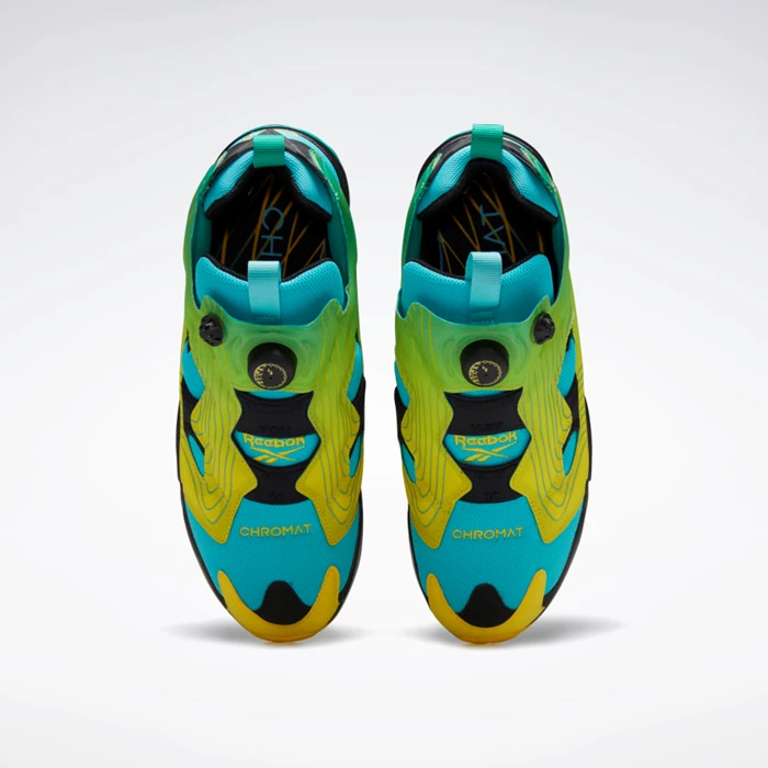 Reebok Chromat Instapump Fury Women's Classics Turquoise/Yellow/Blue | PH692HW