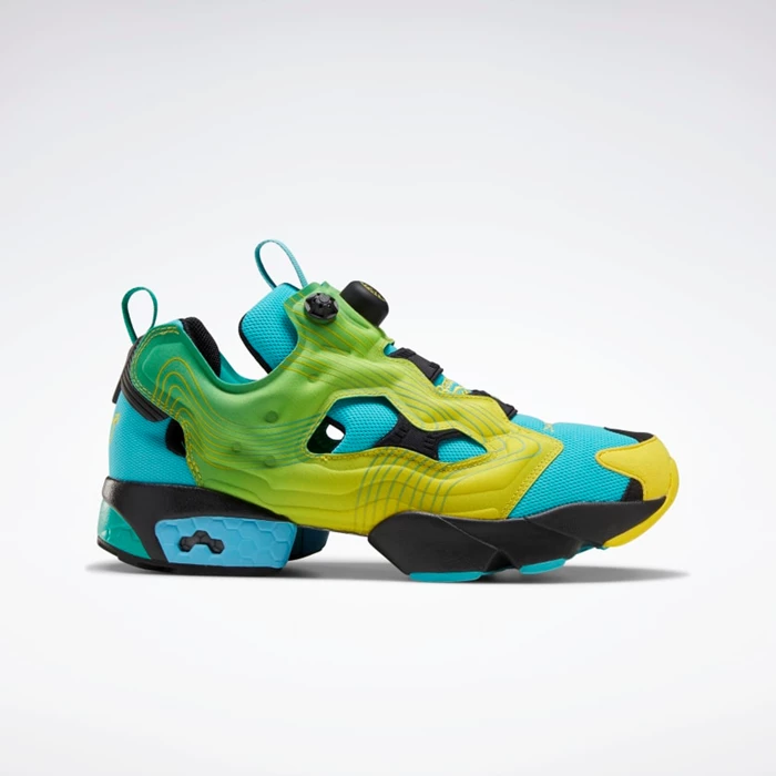 Reebok Chromat Instapump Fury Women\'s Classics Turquoise/Yellow/Blue | PH692HW