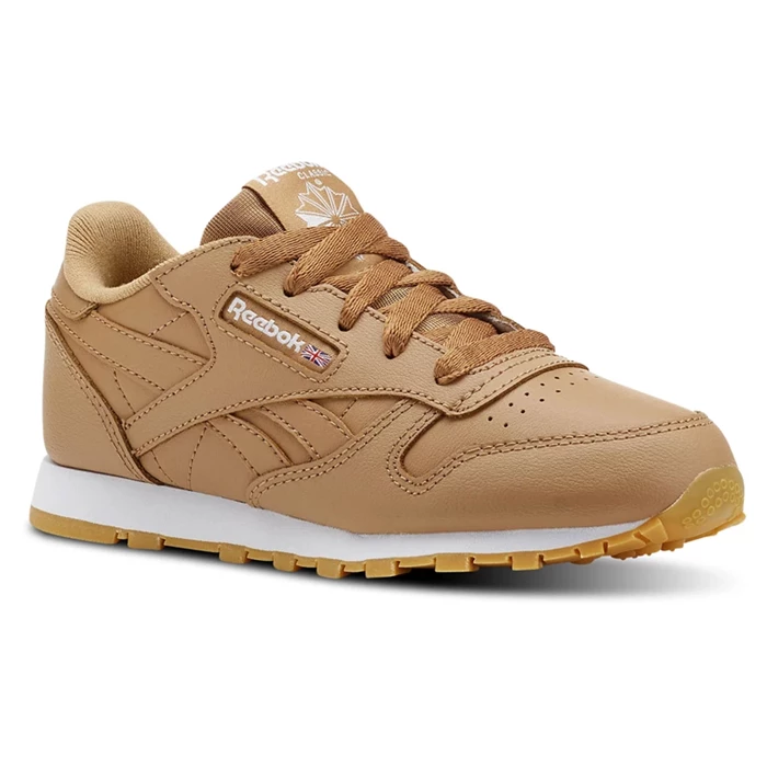 Reebok Classic Leather Kids\' Classic Brown / White | PH701XQ