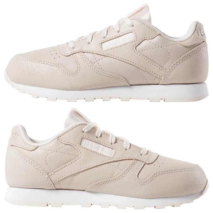 Reebok Classic Leather Kids' Classic Pink / White | PH257FU