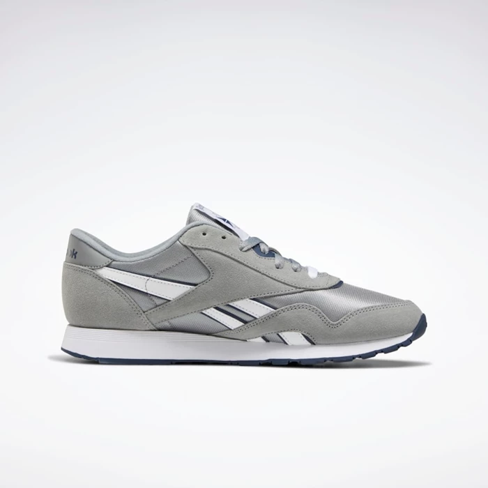 Reebok Classic Nylon Men's Classics Platinum/Platinum/Blue | PH735NP