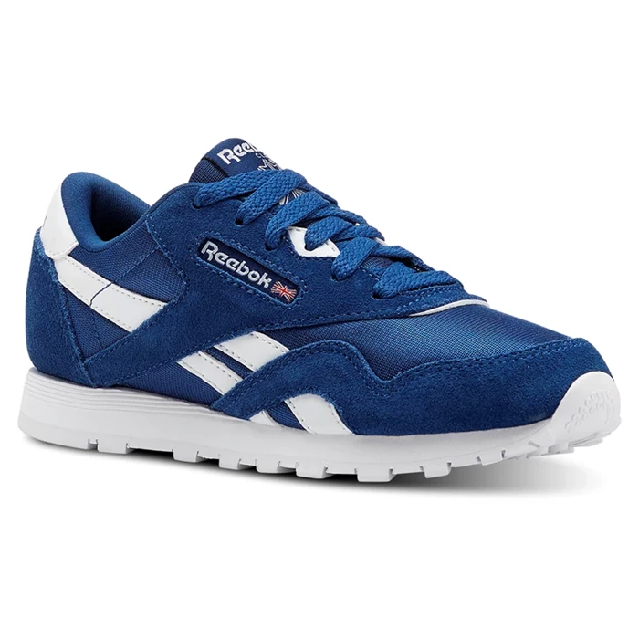 Reebok Classic Nylon - Pre-School Kids\' Classic Blue / White | PH136MB