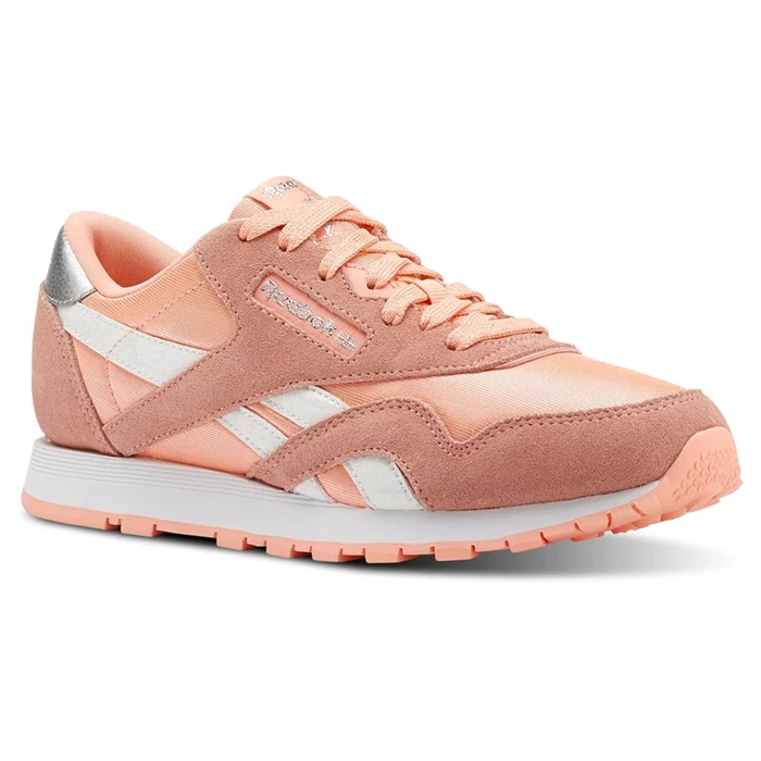 Reebok Classic Nylon - Primary School Kids\' Classic Pink / White / Silver | PH529CQ