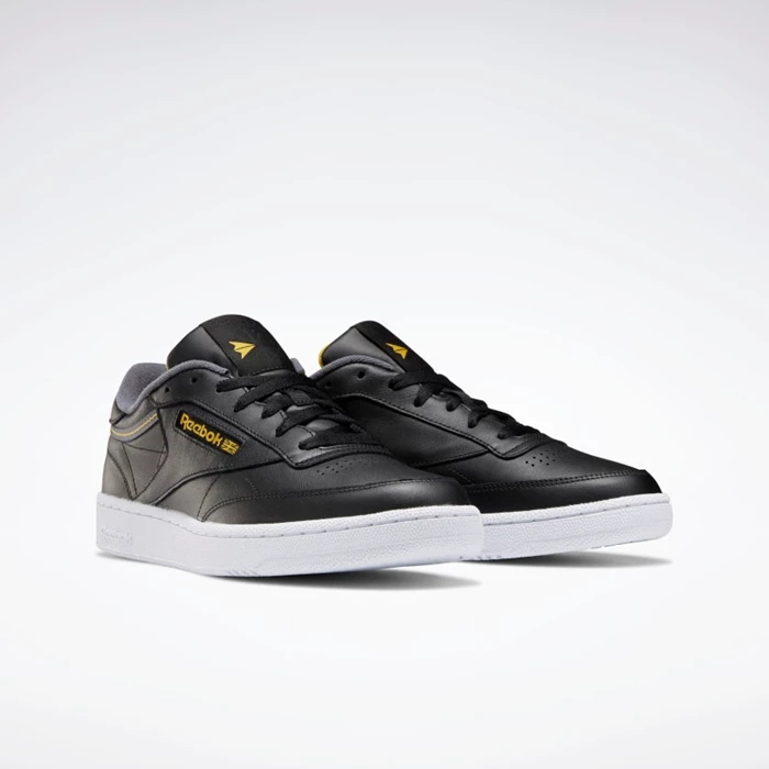 Reebok Club C 85 Men's Classics Black/Grey/Gold | PH301BN