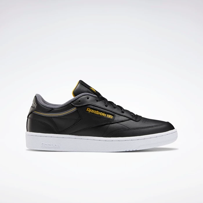 Reebok Club C 85 Men\'s Classics Black/Grey/Gold | PH301BN