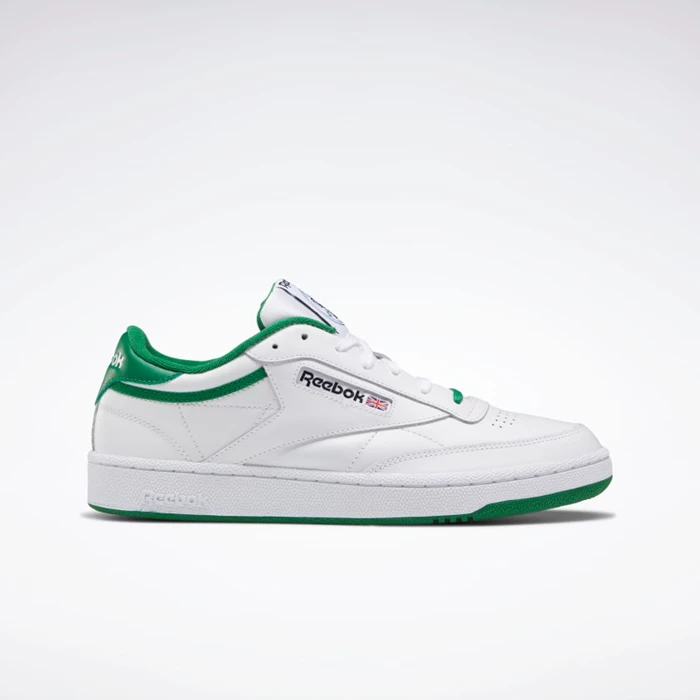 Reebok Club C 85 Men\'s Classics White/Green/Black | PH905KT