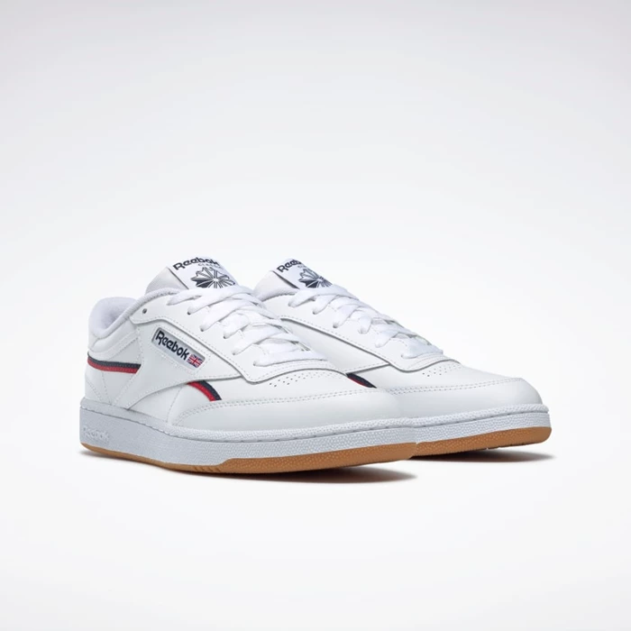 Reebok Club C 85 Men's Classics White/Navy/Red | PH562KV