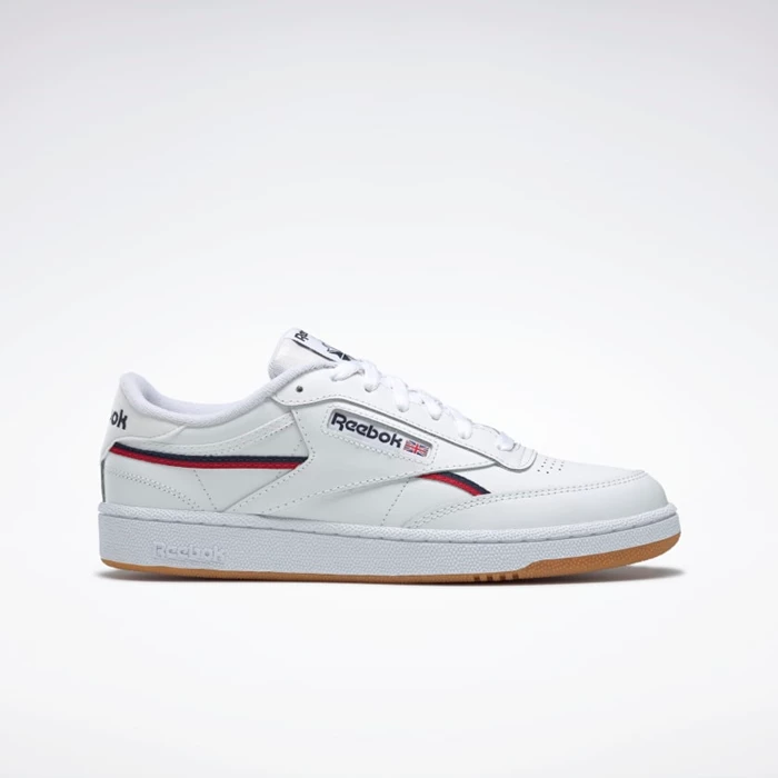 Reebok Club C 85 Men\'s Classics White/Navy/Red | PH562KV