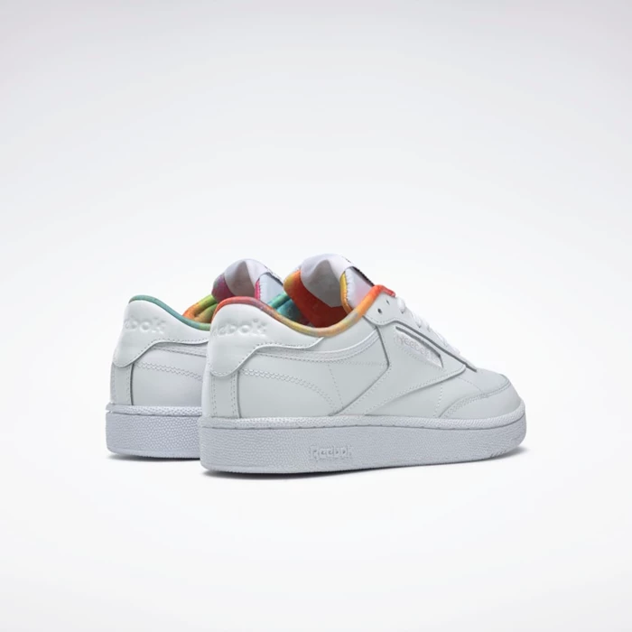 Reebok Club C 85 Pride Men's Classics White/White/Multicolor | PH359ST