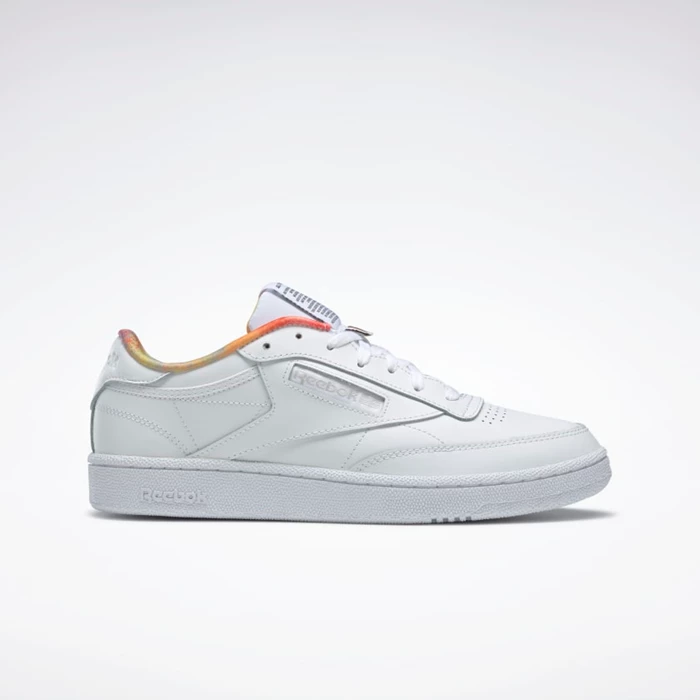 Reebok Club C 85 Pride Men\'s Classics White/White/Multicolor | PH359ST