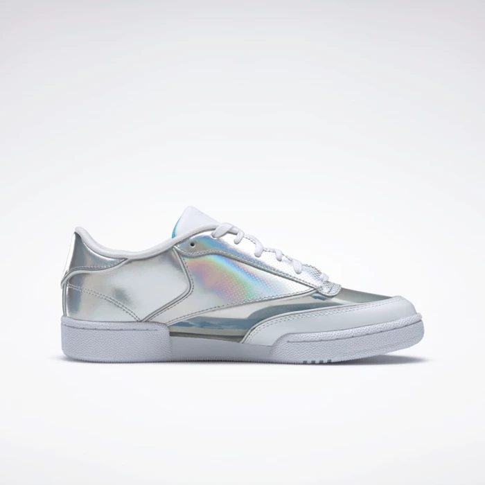 Reebok Club C 85 Women's Classics White/Silver Metal/White | PH107FJ