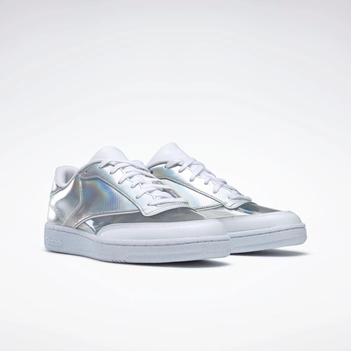 Reebok Club C 85 Women's Classics White/Silver Metal/White | PH107FJ