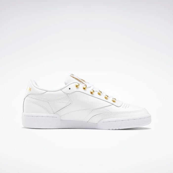 Reebok Club C 85 Women's Classics White/Gold/White | PH157CZ