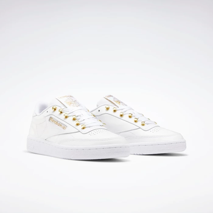 Reebok Club C 85 Women's Classics White/Gold/White | PH157CZ