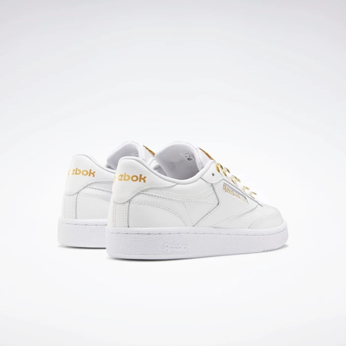 Reebok Club C 85 Women's Classics White/Gold/White | PH157CZ