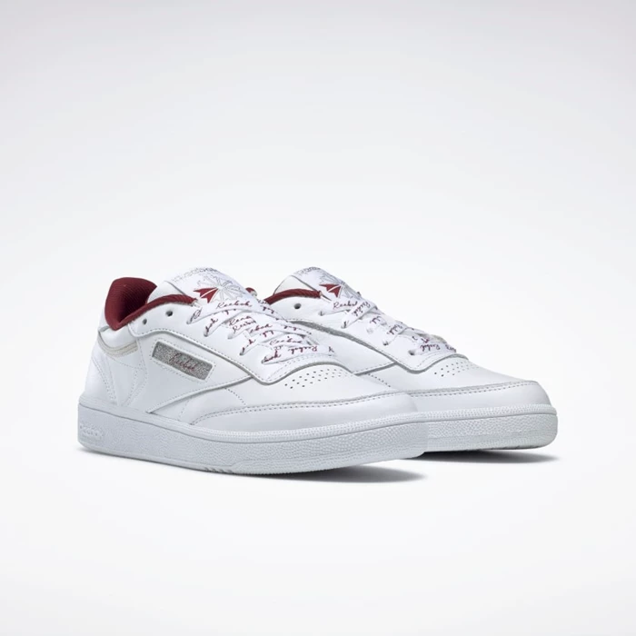 Reebok Club C 85 Women's Classics White/White/Red | PH248ML