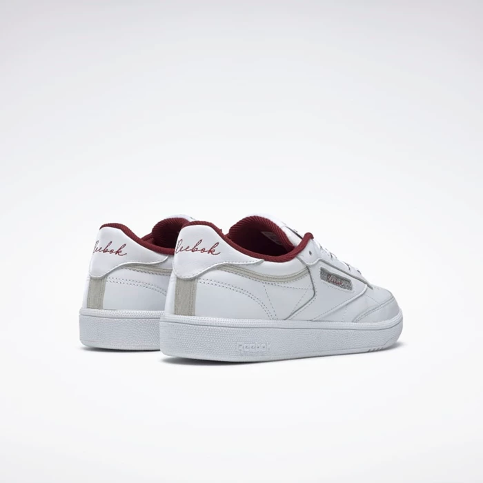 Reebok Club C 85 Women's Classics White/White/Red | PH248ML