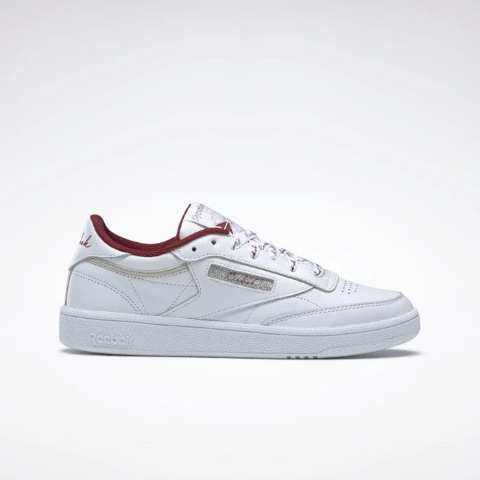 Reebok Club C 85 Women\'s Classics White/White/Red | PH248ML