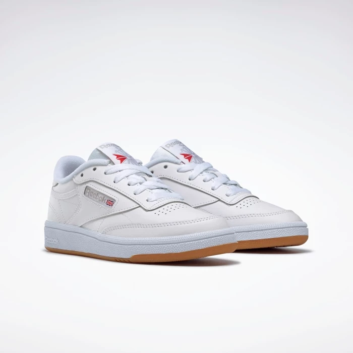 Reebok Club C 85 Women's Classics White/Light Grey | PH291VO