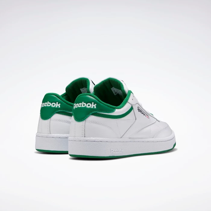 Reebok Club C 85 Women's Classics White/Green/Black | PH497CU