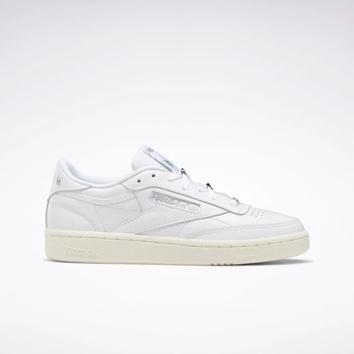 Reebok Club C 85 Women\'s Classics White/Silver Metal/Grey | PH643NE