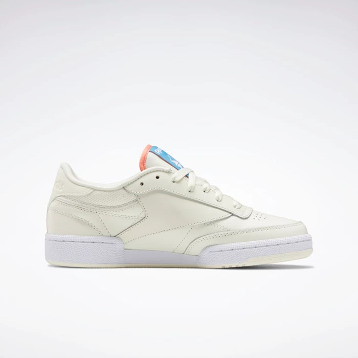 Reebok Club C 85 Women's Classics White/White/Coral | PH796SF