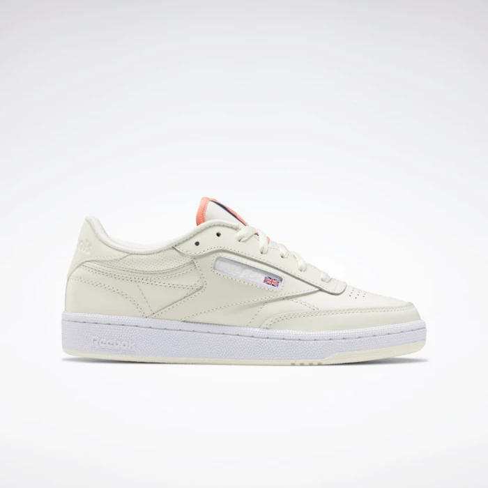 Reebok Club C 85 Women\'s Classics White/White/Coral | PH796SF