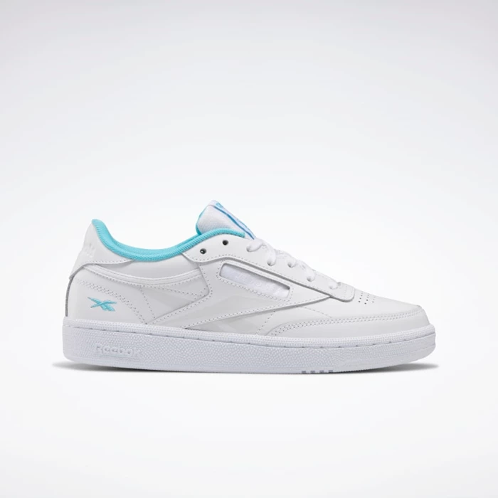 Reebok Club C 85 Women\'s Classics White/White/Blue | PH875MI