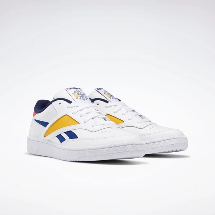 Reebok Club C Revenge Mark Men's Classics White/Red/Gold | PH189YT