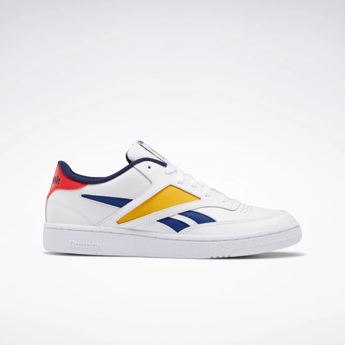 Reebok Club C Revenge Mark Men\'s Classics White/Red/Gold | PH189YT