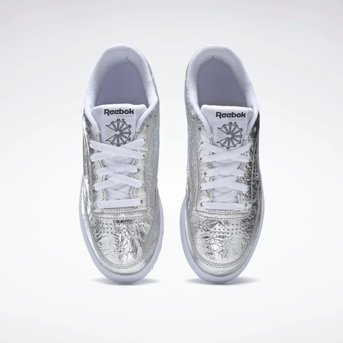 Reebok Club C Revenge Women's Classics Silver Metal/Silver Metal/White | PH283KJ