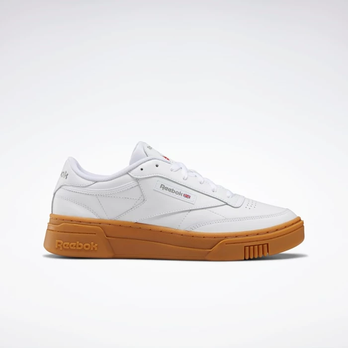 Reebok Club C Stacked Women\'s Classics White/White | PH057WO