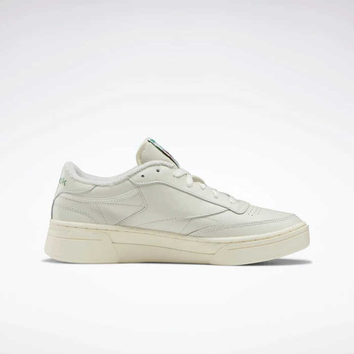 Reebok Club C Stacked Women's Classics White/Green | PH145EV