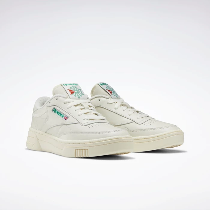 Reebok Club C Stacked Women's Classics White/Green | PH145EV