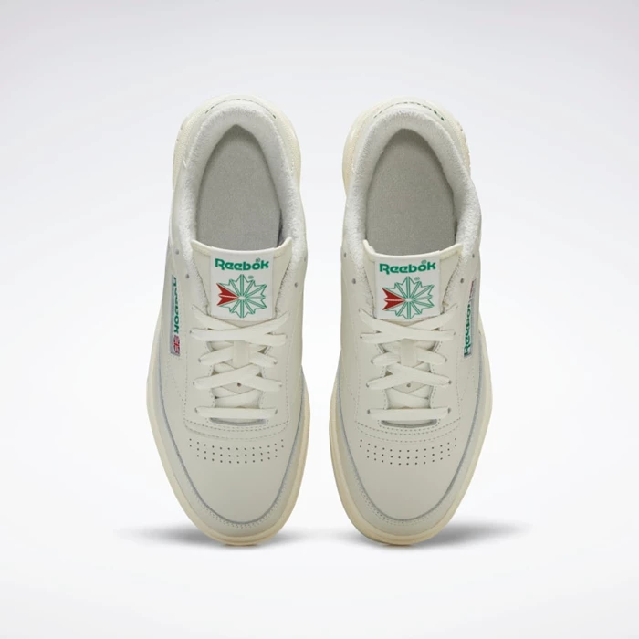 Reebok Club C Stacked Women's Classics White/Green | PH145EV