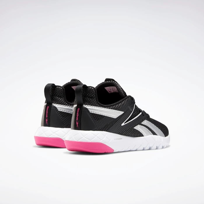 Reebok Mega Flexagon Women's Training Shoes Black/White/Pink | PH372IN