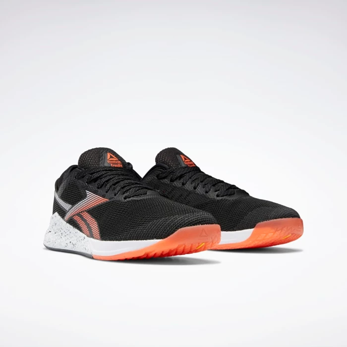 Reebok Nano 9.0 Men's Cross Training Shoes Black/White/Orange | PH981TQ