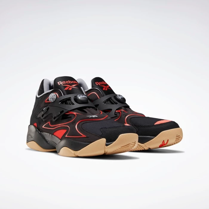 Reebok Pump Court Men's Classics Black/Red | PH138KO