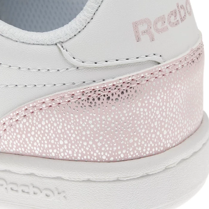 Reebok ROYAL COMP CLN 2V Kids' Sneakers White / Pink / Silver | PH564EJ