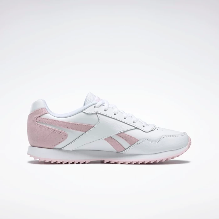 Reebok Royal Glide Ripple Women's Classics White/Pink/White | PH785AQ