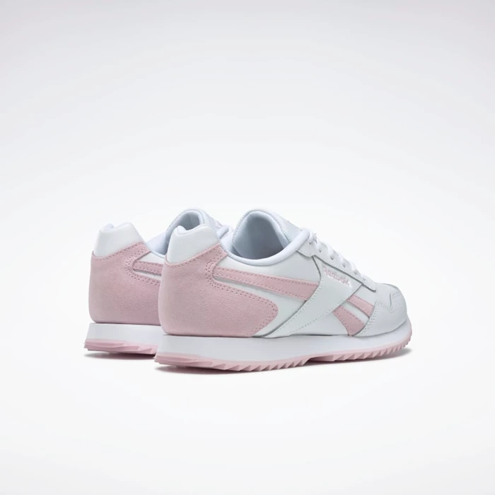 Reebok Royal Glide Ripple Women's Classics White/Pink/White | PH785AQ