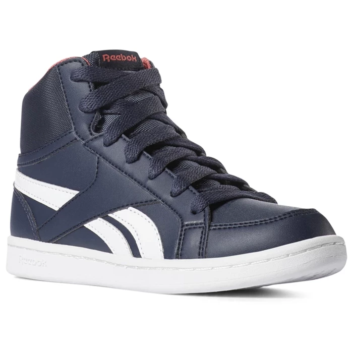 Reebok Royal Prime Mid Kids\' Sneakers Navy / White / Rose | PH498KT