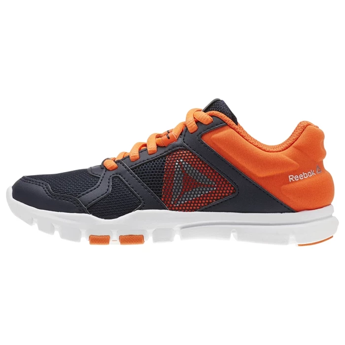 Reebok YourFlex Train 10 Kids' Training Shoes Navy / Orange / White / Silver | PH295MG