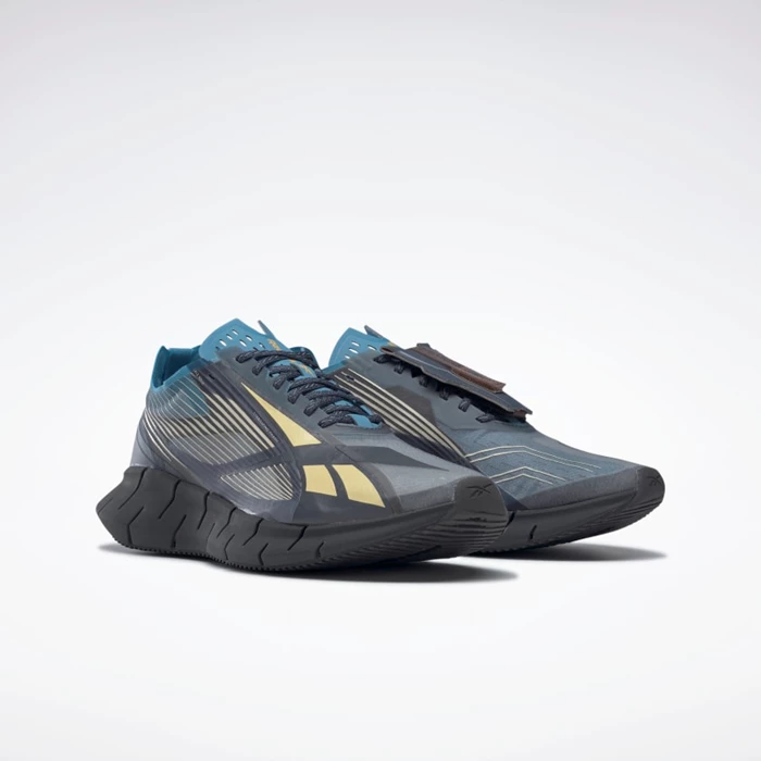 Reebok Zig 3D Storm Men's Running Shoes Grey/Grey/Blue | PH496KC